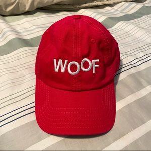 Red woof dad cap vca